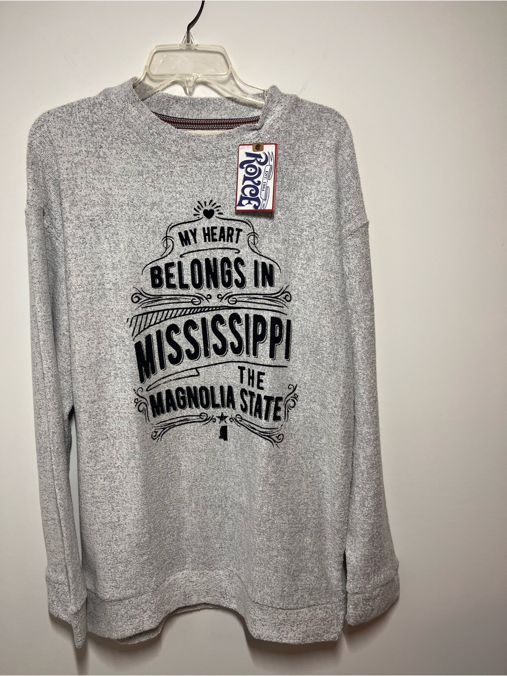 Gray 'My Heart Belongs in Mississippi' Cozy Sweatshirt